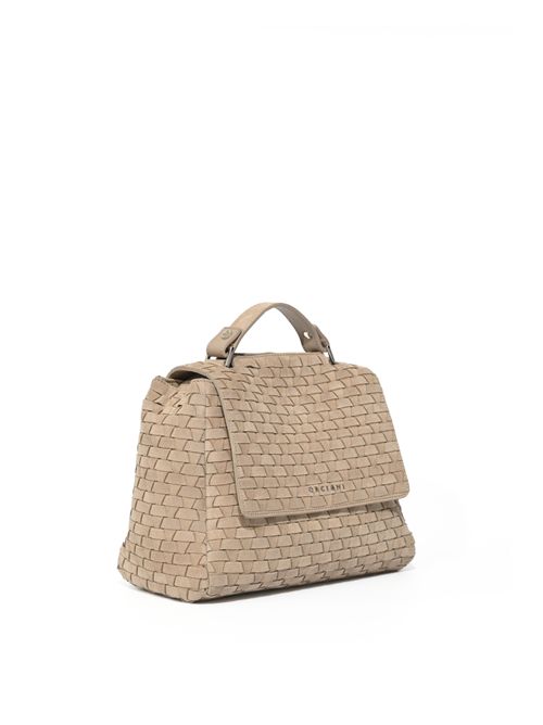 Borsa Sveva Peach Woven Small a spalla in suede con tracolla ORCIANI | B01999 PEWSAB